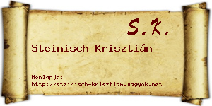Steinisch Krisztián névjegykártya