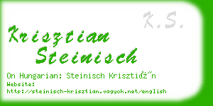 krisztian steinisch business card